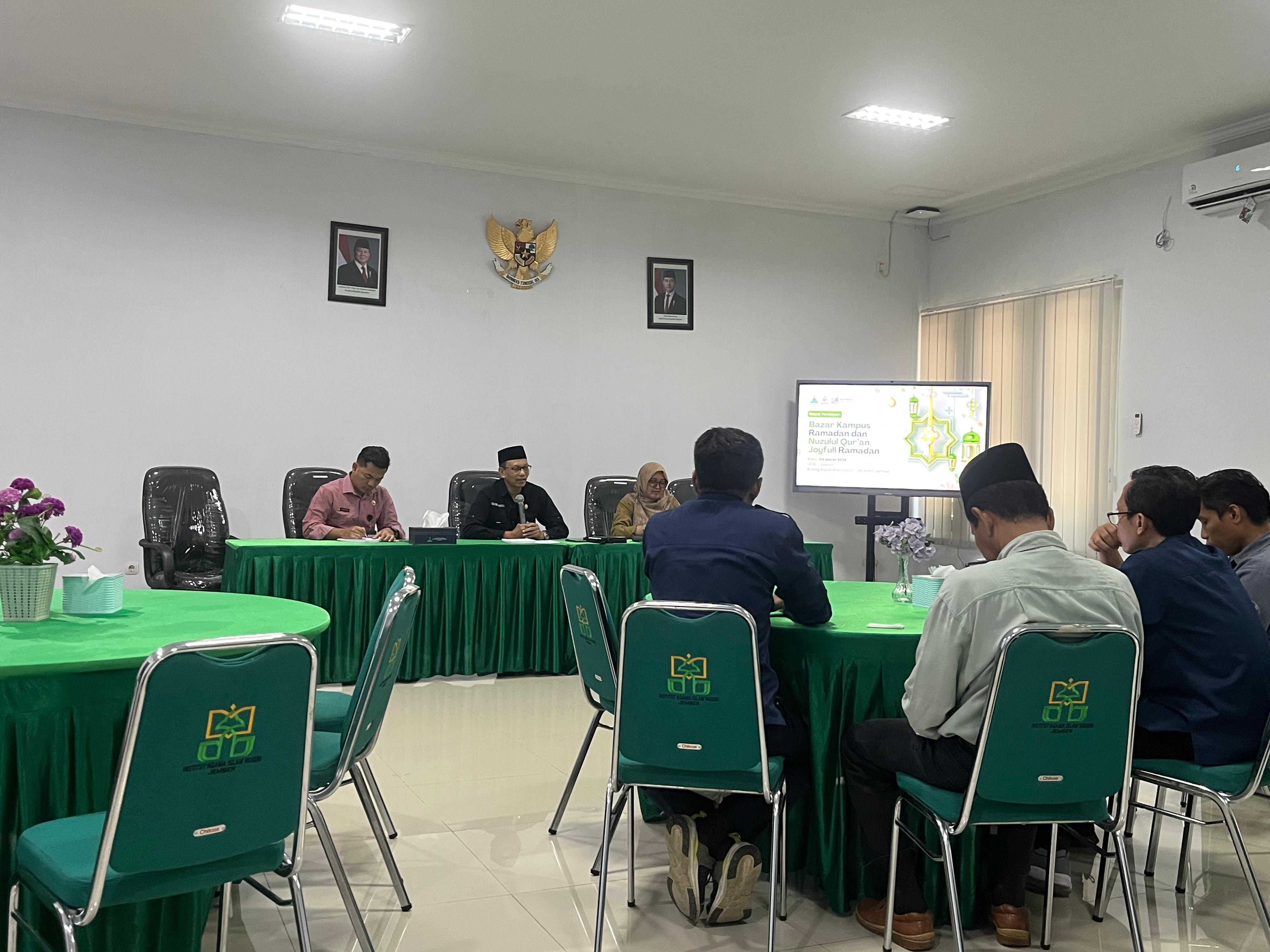 Matangkan Bazar Kampus dan Nuzulul Qur’an, UIN KHAS Jember Gelar Rapat Persiapan