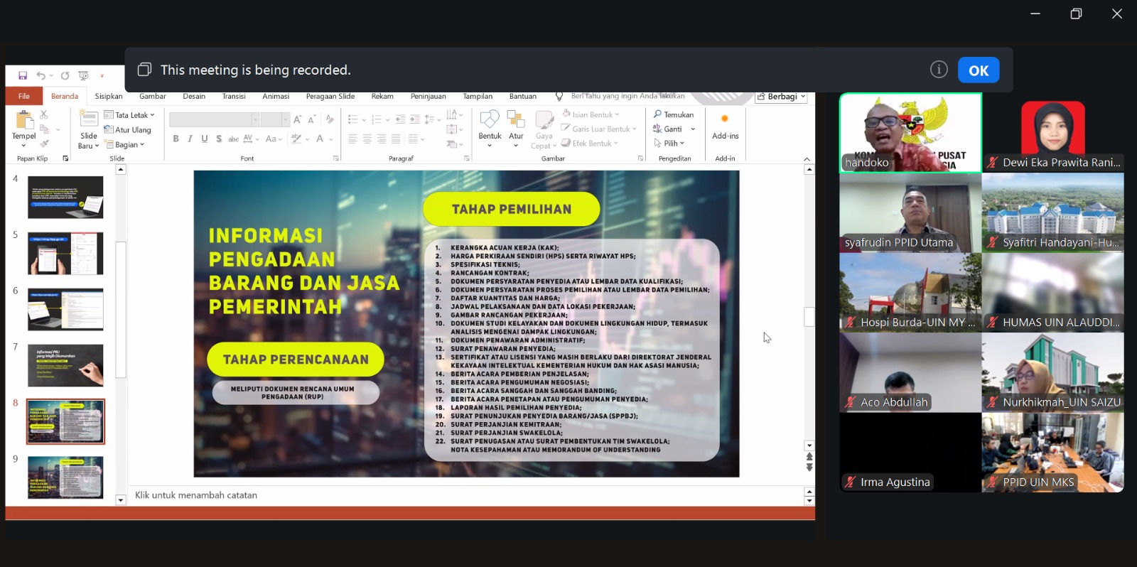 PPID UIN KHAS Jember Ikuti Koordinasi Nasional Kemenag: Keterbukaan Informasi Jadi Ruh Tata Kelola Publik