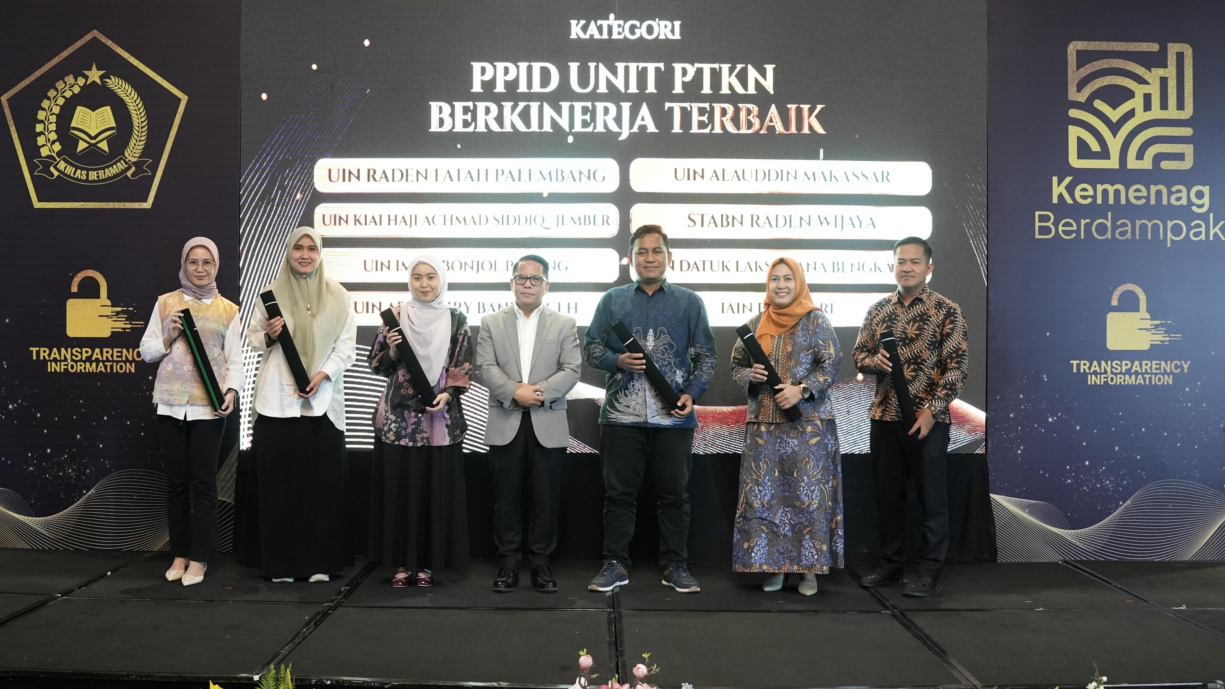 UIN KHAS Jember Raih Penghargaan PPID Unit PTKN Berkinerja Terbaik